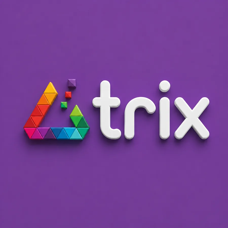 3D logo of Trix, digital marketing agency